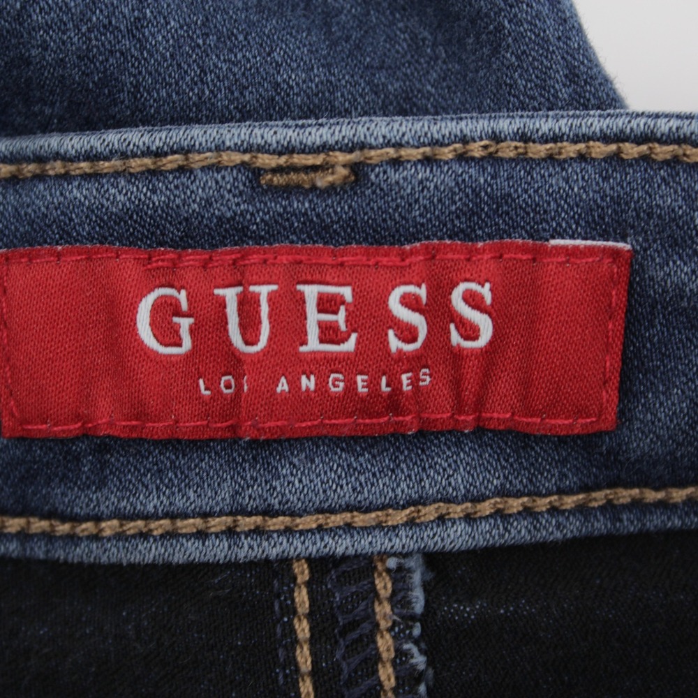 Guess Women's Blue‎ Side Lace Up High-Rise Skinny Jeans Size 32" Waist - Picture 6 of 10